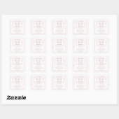 Minimalistischer, moderner Typografie Quadratischer Aufkleber (Blatt)