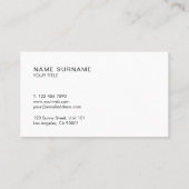 Minimalistischer moderner visitenkarte (Rückseite)