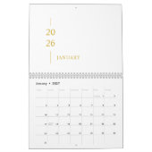 Minimalistischer moderner Wandkalender 2026 (Jan 2027)