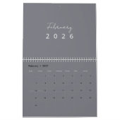 Minimalistischer moderner Wandkalender 2026 (Feb 2027)