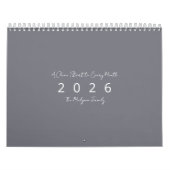 Minimalistischer moderner Wandkalender 2026 (Titelbild)
