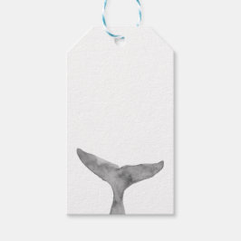 Minimalistischer moderner Wasserfarbenwhalfluch Geschenkanhänger