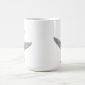 Minimalistischer moderner Wasserfarbenwhalfluch Kaffeetasse (Mittel)