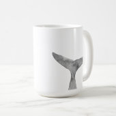 Minimalistischer moderner Wasserfarbenwhalfluch Kaffeetasse (VorderseiteRechts)