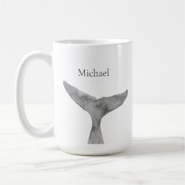 Minimalistischer moderner Wasserfarbenwhalfluch Kaffeetasse