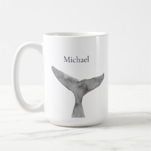 Minimalistischer moderner Wasserfarbenwhalfluch Kaffeetasse