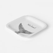 Minimalistischer moderner Wasserfarbenwhalfluch Pappteller (Gewinkelt)