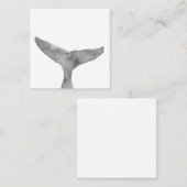 Minimalistischer moderner Wasserfarbenwhalfluch Quadratische Visitenkarte (Vorne/Hinten)