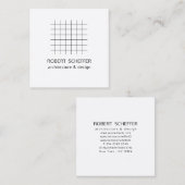 Minimalistischer moderner weißer quadratische visitenkarte (Vorne/Hinten)