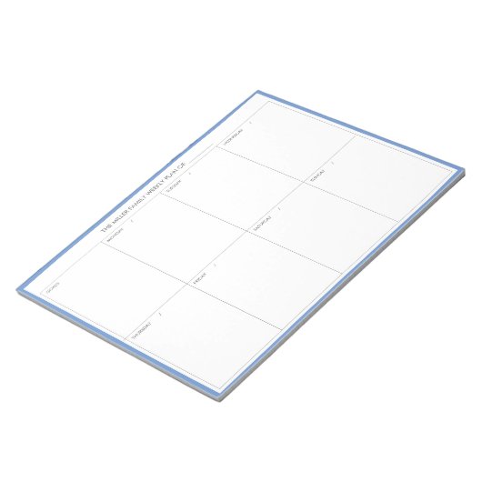 Minimalistischer moderner Wochenplaner Notepad |Bl Notizblock (angewinkelt)