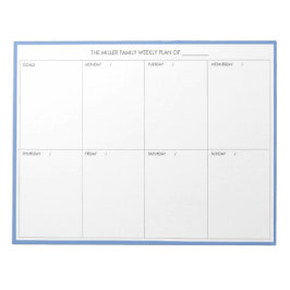 Minimalistischer moderner Wochenplaner Notepad |Bl Notizblock