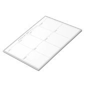Minimalistischer moderner Wochenplaner Notepad | G Notizblock (angewinkelt)