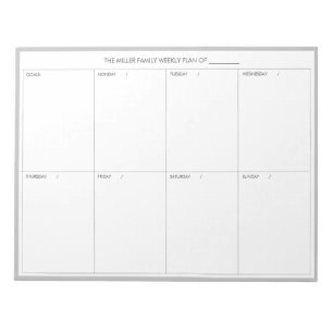 Minimalistischer moderner Wochenplaner Notepad G Notizblock