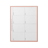 Minimalistischer moderner Wochenplaner Notepad |La Notizblock (Rotiert)