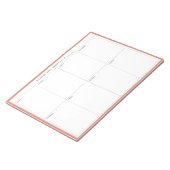 Minimalistischer moderner Wochenplaner Notepad |La Notizblock (angewinkelt)