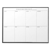 Minimalistischer moderner Wochenplaner Notepad Notizblock (Vorderseite)