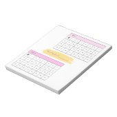 Minimalistischer monatlicher Habit-Tracker Notizblock (Rotiert)