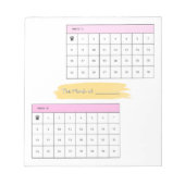 Minimalistischer monatlicher Habit-Tracker Notizblock (Vorderseite)