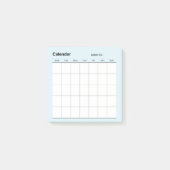 Minimalistischer Monatskalender Post-it Klebezettel (Vorderseite)
