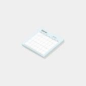 Minimalistischer Monatskalender Post-it Klebezettel (angewinkelt)