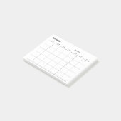 Minimalistischer Monatskalender Post-it Klebezettel (angewinkelt)