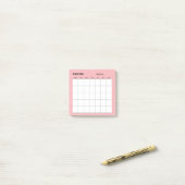 Minimalistischer Monatskalender Post-it Klebezettel (Auf Schreibtisch)