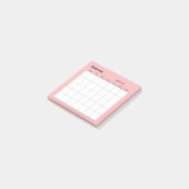 Minimalistischer Monatskalender Post-it Klebezettel (angewinkelt)
