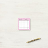 Minimalistischer Monatskalender Post-it Klebezettel (Auf Schreibtisch)