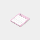 Minimalistischer Monatskalender Post-it Klebezettel (angewinkelt)