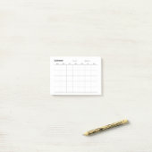 Minimalistischer Monatskalender Post-it Klebezettel (Auf Schreibtisch)