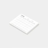 Minimalistischer Monatskalender Post-it Klebezettel (angewinkelt)