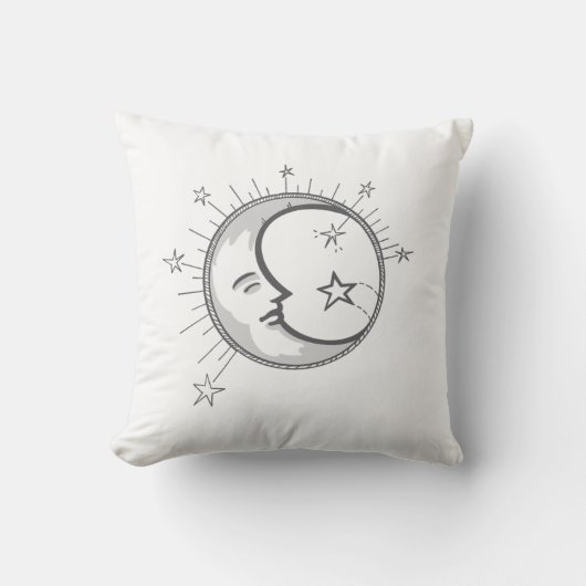 Minimalistischer Mond Kissen (Vorderseite)