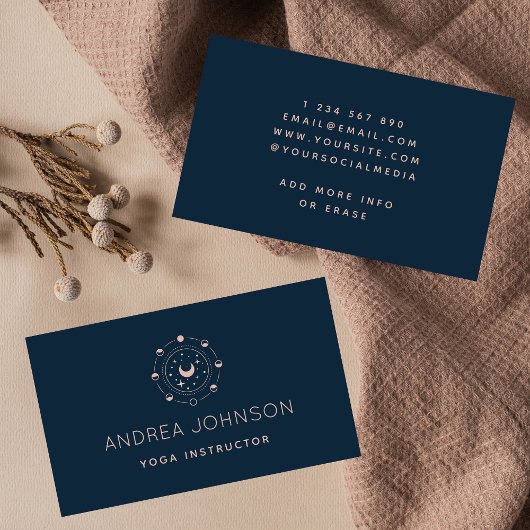 Minimalistischer Mond Phase Stars Astrologie Celes Visitenkarte