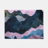 Minimalistischer Mond Sternenhimmel Bergtal Fußmatte (Vorderseite)