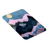 Minimalistischer Mond Sternenhimmel Bergtal Magnet (Rechte Seite)