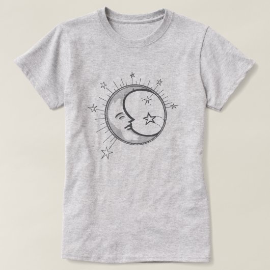 Minimalistischer Mond-Tee/ T-Shirt (Design vorne)