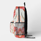 Minimalistischer Mond und Pilze | cool Bedruckter Rucksack (Rechts)