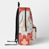 Minimalistischer Mond und Pilze | cool Bedruckter Rucksack (Links)