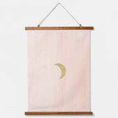 Minimalistischer Mond und Sonne Wandteppich Mit Holzrahmen (Vorderseite 2)