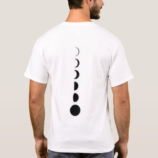 Minimalistischer Mondphasen-T-Shirt T-Shirt