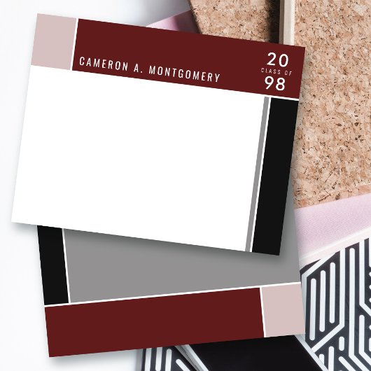 Minimalistischer Mondrian Modern Color Blocks Absc Dankeskarte