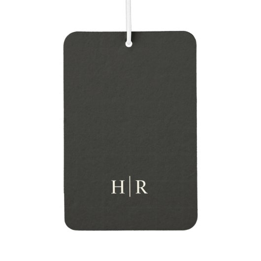 Minimalistischer Mongram Air Freshener Autolufterfrischer (Vorderseite)