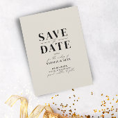 Minimalistischer Monogram Beige Taupe Website QR-C Save The Date