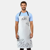 Minimalistischer Monogram Cottage-Kern Butterfly Schürze (Getragen)