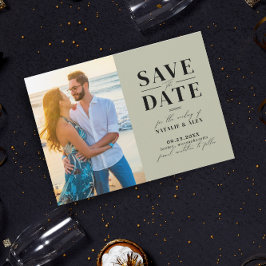 Minimalistischer Monogram Green Sage Website QR Co Save The Date