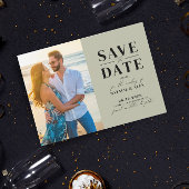 Minimalistischer Monogram Green Sage Website QR Co Save The Date