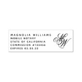 Minimalistischer Monogram Mobile Notar Permastempel (Design)