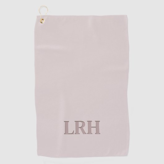 Minimalistischer Monogram Shadow Schriftart Boho T Golfhandtuch (Vorderseite)