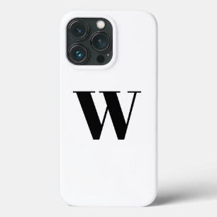 Minimalistischer Monogramm Anfangsbuchstabe Schwar Case-Mate iPhone Hülle