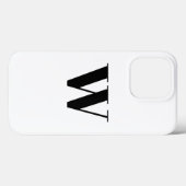 Minimalistischer Monogramm Anfangsbuchstabe Schwar Case-Mate iPhone Hülle (Rückseite (Horizontal))